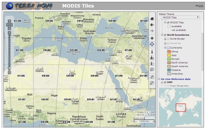 WEBGIS MODIS Tiles